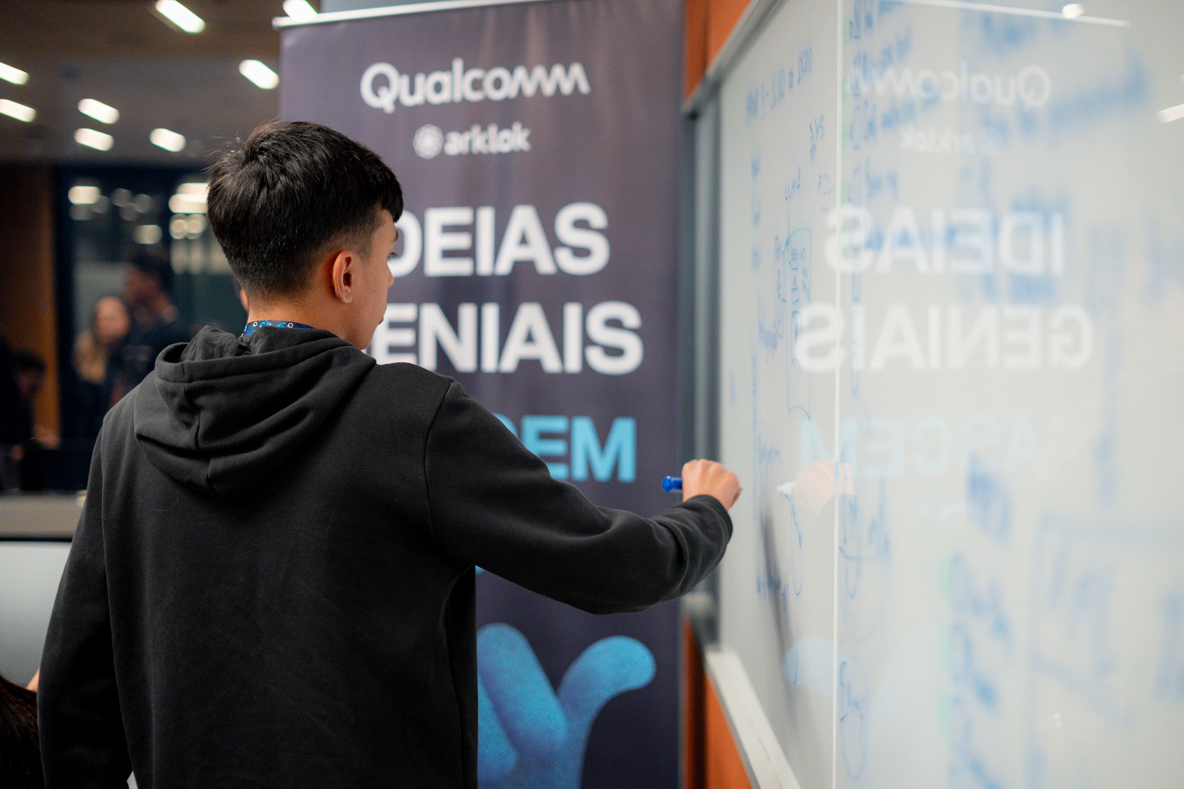 The qualcoom hackathon, where I won the best use of AI award