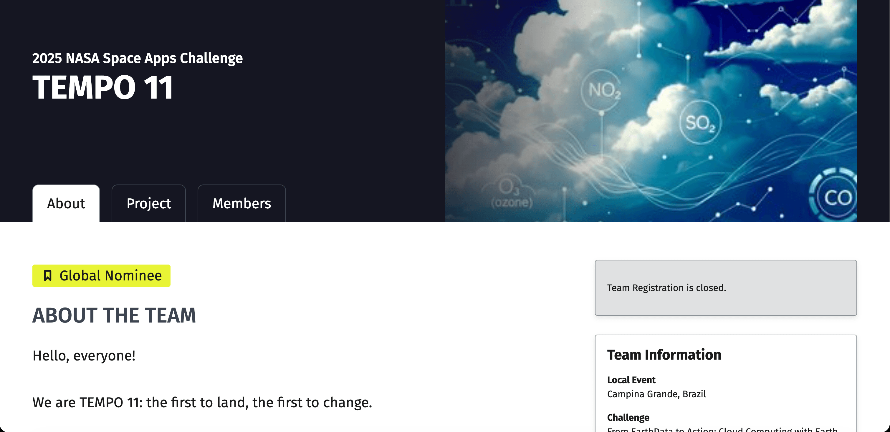 Nasa Space Apps Challenge